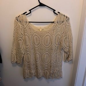 Lace top with built-in camisole